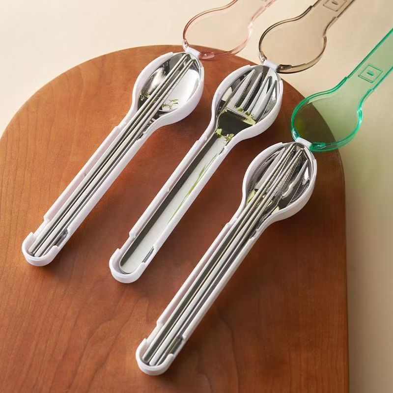 Outdoor Power Tools - Set di posate portatili con scatola