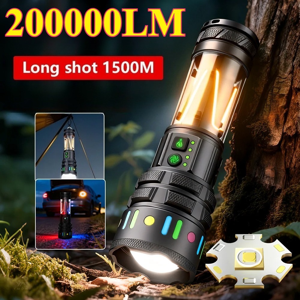 Outdoor Power Works - Potente Torcia LED Ultra Luminosa Ricaricabile