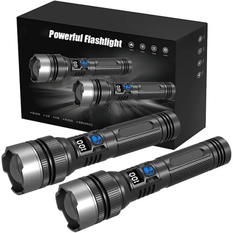 Outdoor Power Works - Torcia ricaricabile ultraluminosa, torcia compatta e