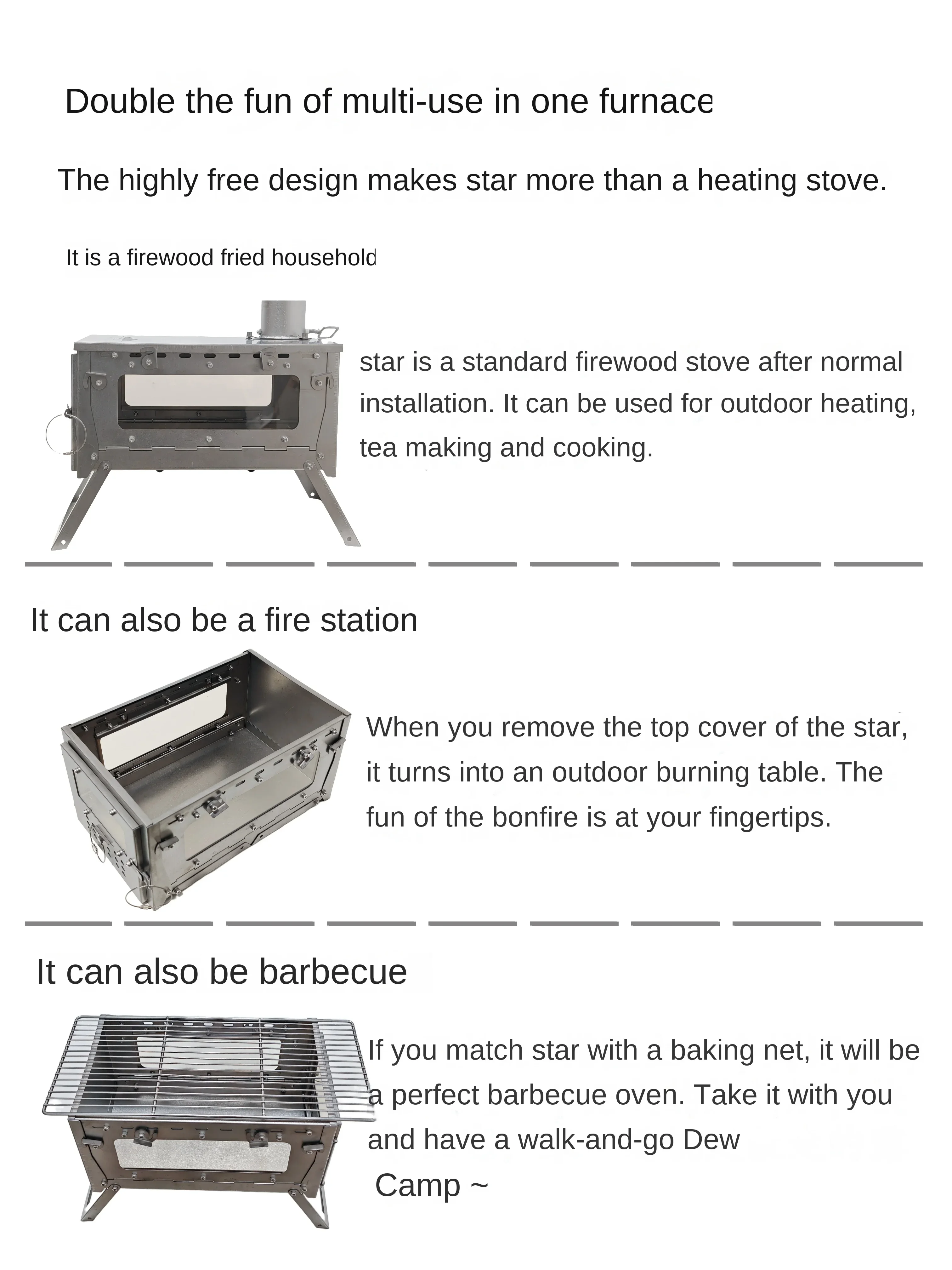 Stufa da ardere pieghevole in  - Outdoor Power Heater recensione e prezzo