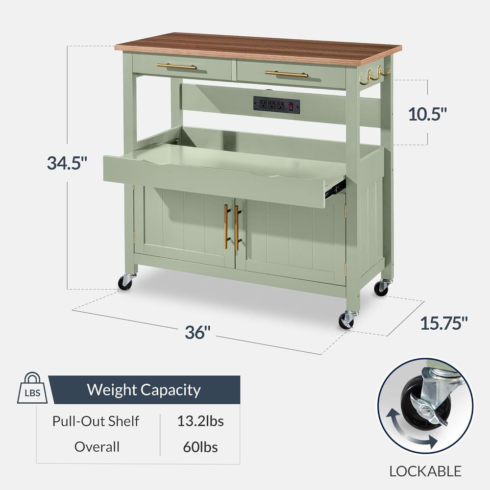 Carrello da Cucina LarRolling  - Outdoor Kitchen Power Outlet recensione e prezzo